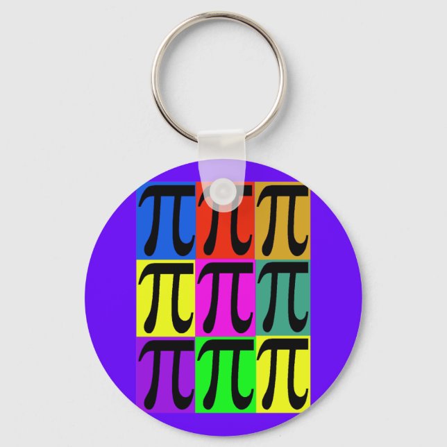 Pi Day POPART gifts Keychain (Front)