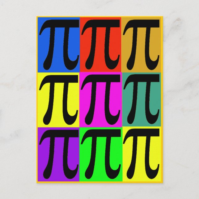 Pi Day POPART gifts Postcard (Front)