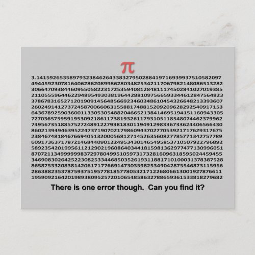 Pi Day Postcard