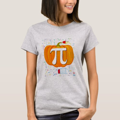 Pi Day Pumpkin Pie Funny Math Halloween T_Shirt