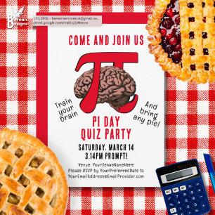 PI DAY Quiz Party Invitation