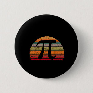 Pi Day Retro Vintage Math Geek Teacher Student Hap Button