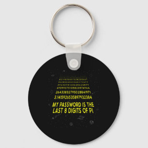 Pi Day Sarcastic My Pword Is The Last 8 Digits Of  Keychain