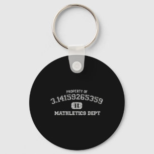 Pi Day Shirt 3.14 Pi Mathletics Dept Funny Gym  Keychain
