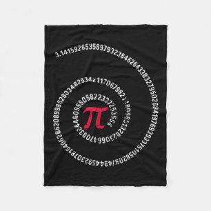 Pi Day Spiral 3.14 March 14th Math Teacher Vintage Fleece Blanket