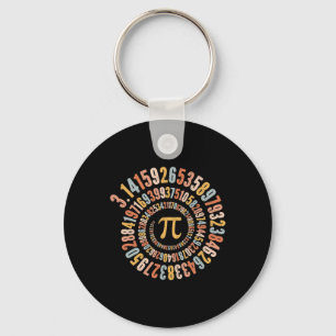 Pi Day Spiral Math Pi  Keychain