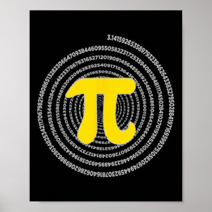 Pi Day Spiral Pi Math Science For Pi Day 3.14  Poster