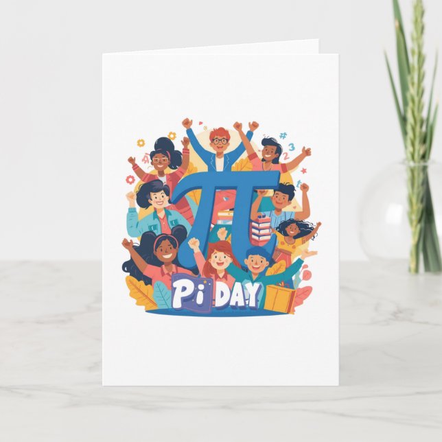 Pi Day Squad Celebration Design Card (Front)