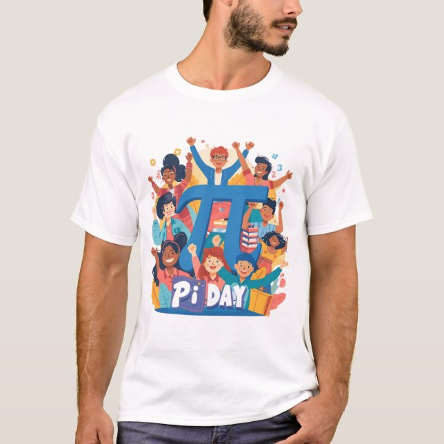 Pi Day Squad Celebration Design T-Shirt (Front)