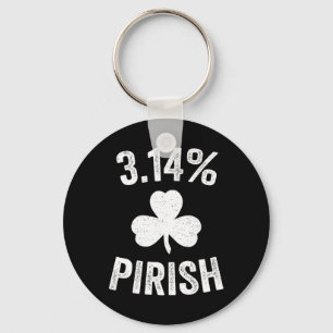 Pi Day St. Patrick's 3.14 Irish Funny Pirish Math Keychain