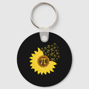 Pi Day Sunflower - 3.14 - Math Teacher - Pi Number Keychain