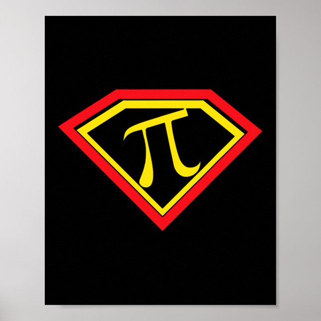 Pi Day Superpi Pi Superhero Math Teacher Mathemati Poster (Front)