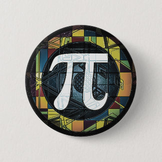 Pi Day Symbol Design dk Button