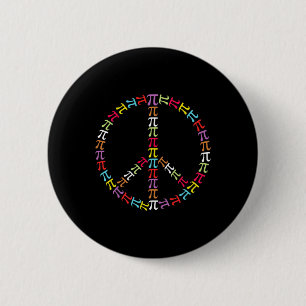 Pi Day Symbol Peace Sign Kids Math Teacher Button