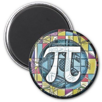 Pi Day Symbol Rounds Magnet by PiintheSky at Zazzle