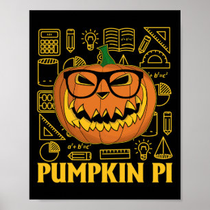 Pi Day Tee Pumpkin Pi Tee Pi Math Tee Pumpkin Pi  Poster