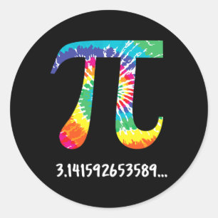 Pi Day Tie Dye T Shirt For Math Teacher Physics Te Classic Round Sticker