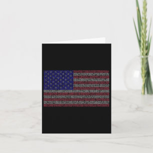 Pi Day Usa Flag Maths 3.14 March 14th  Card
