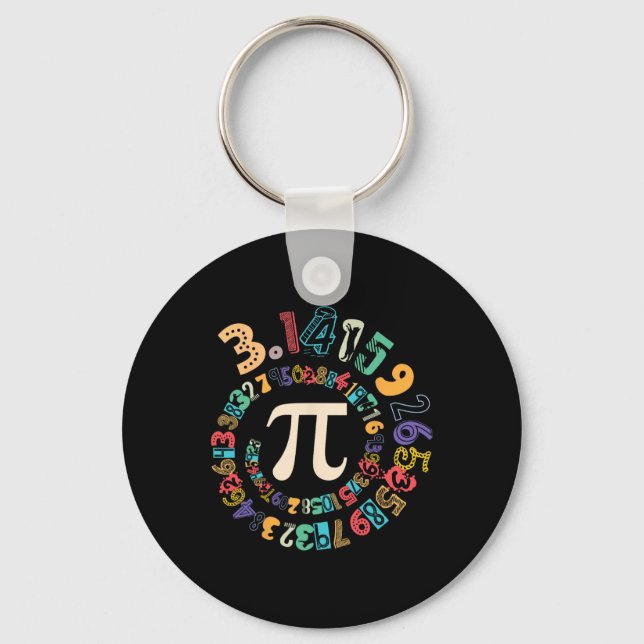 Pi Day Vintage Pi Number 3  Keychain (Front)