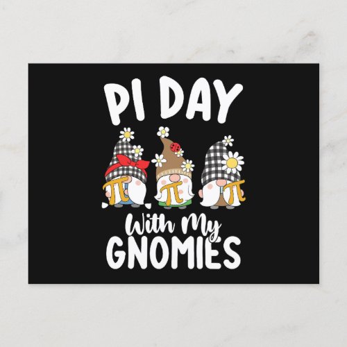 Pi Day With My Gnomies Funny Math Mathematics Postcard