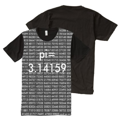 pi Digits 3.14159 Mathematics Love Pi Day All-Over-Print T-Shirt