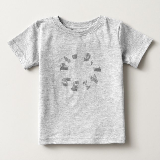 pi Digits Math Love pi= 3.14159 pi day party Baby T-Shirt (Front)