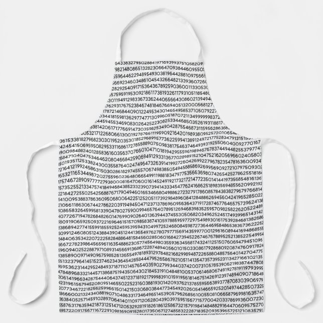 Pi Digits Pi Infinite Numbers Pattern Pi Day Apron (Front)
