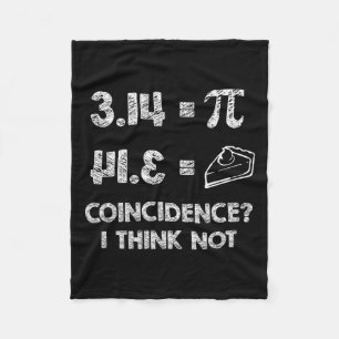 Pi Equals Pie For Pi Day Celebrated On 3-14 March Fleece Blanket