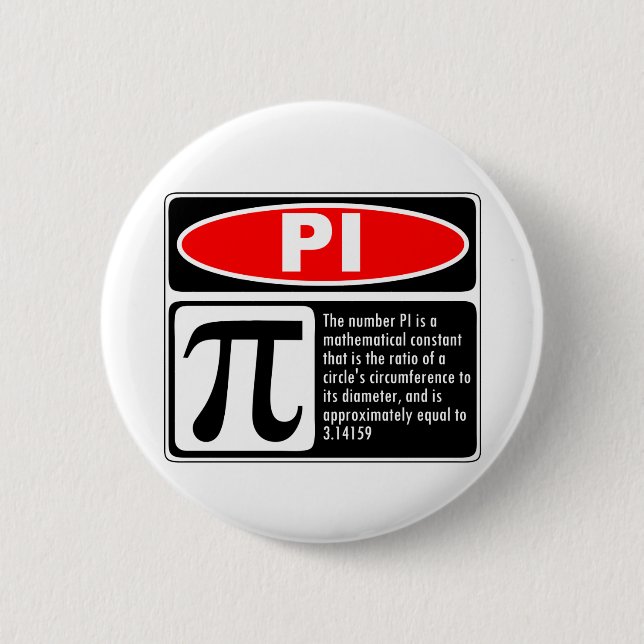Pi Explanation Pinback Button (Front)