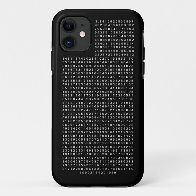Pi first 1000 digits  Case-Mate iPhone case (Back)