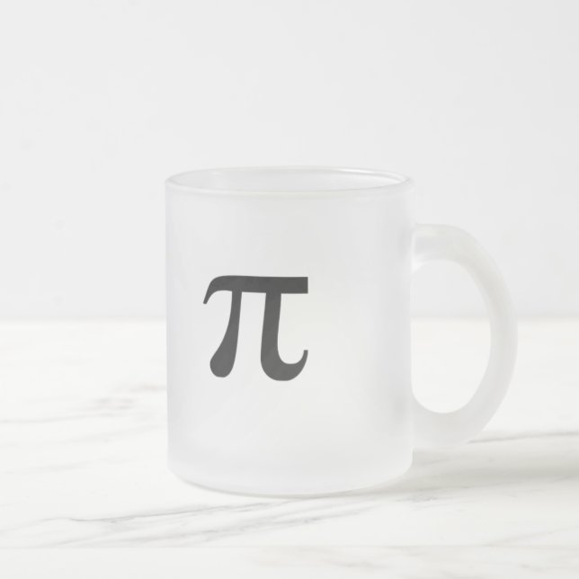 Pi Frosted Glass Coffee Mug (Right)