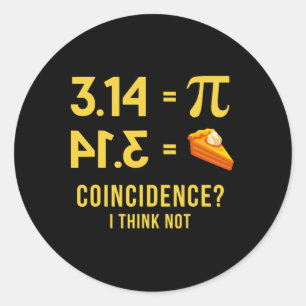 Pi Happy Pi Day Classic Round Sticker