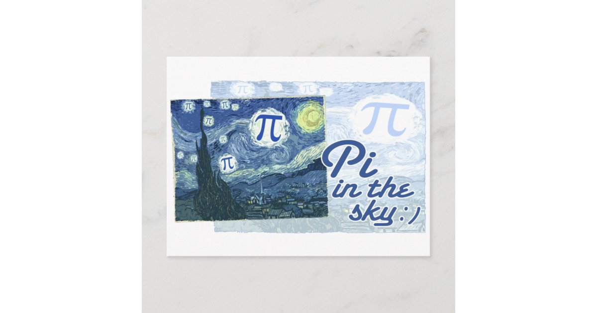 Pi in the Sky Postcard | Zazzle