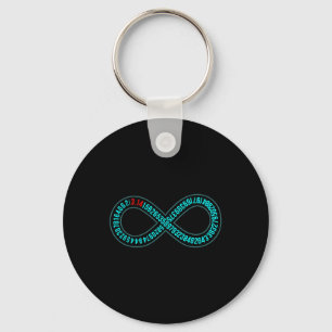 Pi Infinity Pi Day Lover Math Teacher Mathematicia Keychain