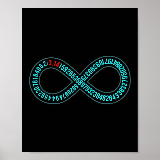 Pi Infinity Pi Day Lover Math Teacher Mathematicia Poster (Front)