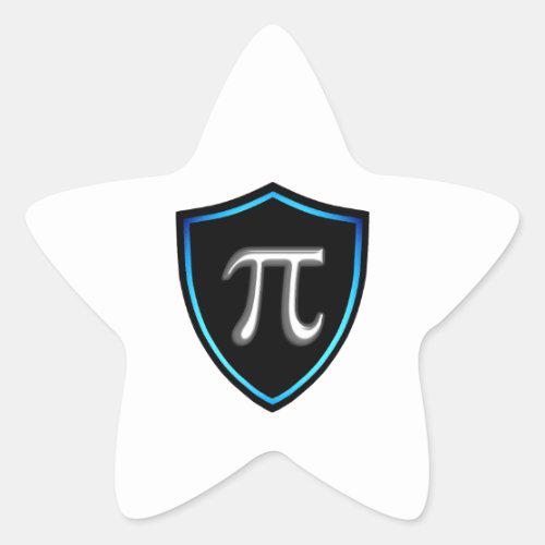 Pi Irrational Shield Mathematics 14 Happy march Pi Star Sticker