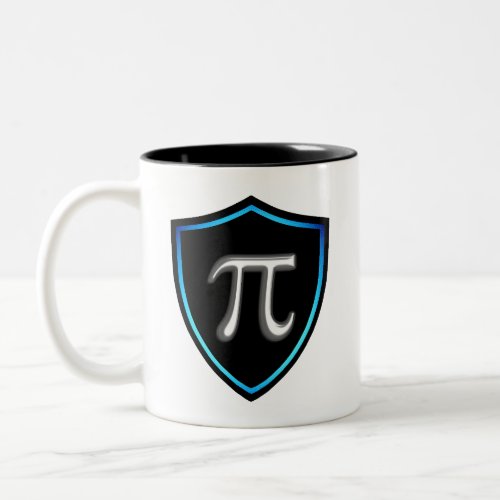 Pi Irrational Shield Mathematics 14 Happy march Pi Two_Tone Coffee Mug