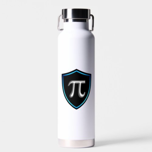 Pi Irrational Shield Mathematics 14 Happy march Pi Water Bottle