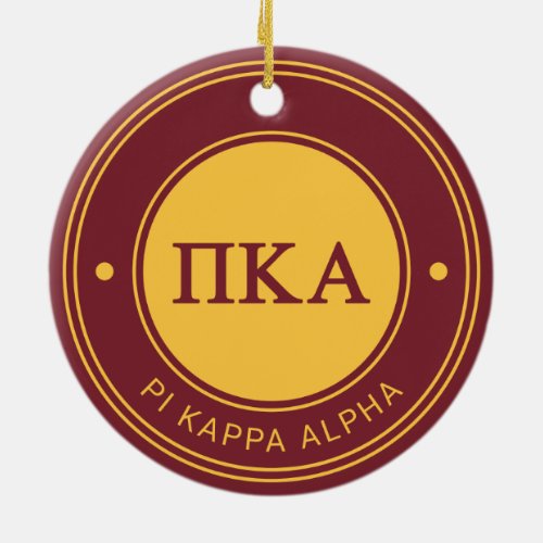 Pi Kappa Alpha  Badge Ceramic Ornament