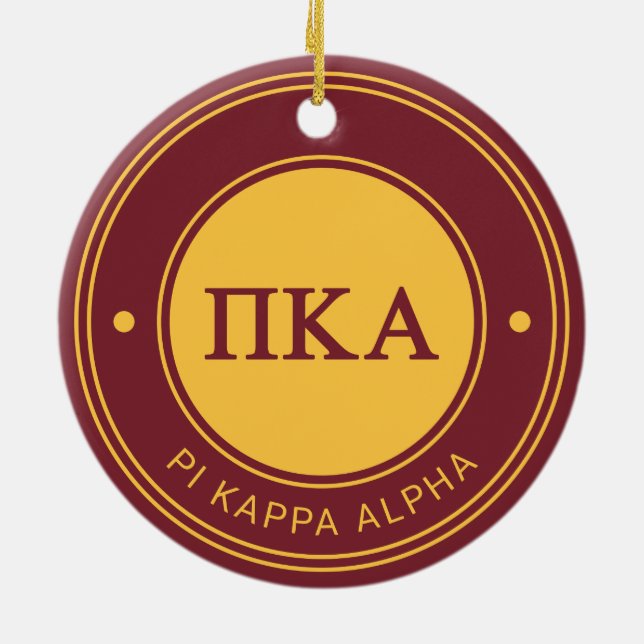 Pi Kappa Alpha | Badge Ceramic Ornament (Back)
