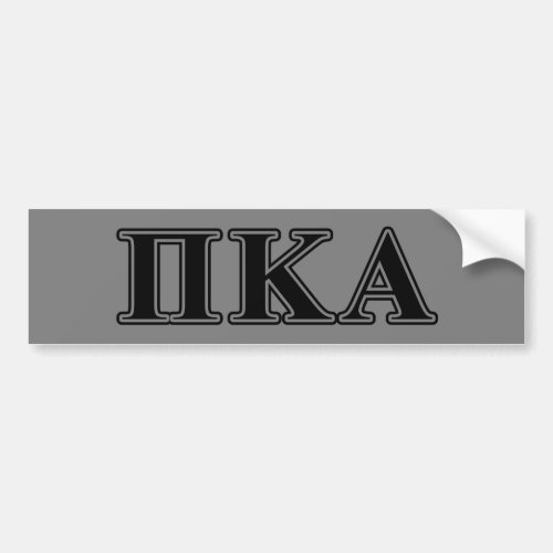 Pi Kappa Alpha Black Letters Bumper Sticker