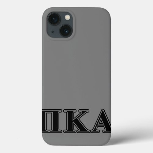 Pi Kappa Alpha Black Letters iPhone 13 Case