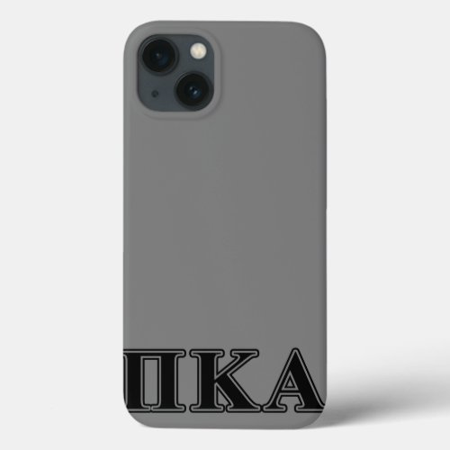 Pi Kappa Alpha Black Letters iPhone 13 Case