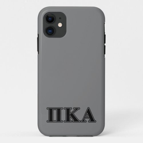 Pi Kappa Alpha Black Letters iPhone 11 Case