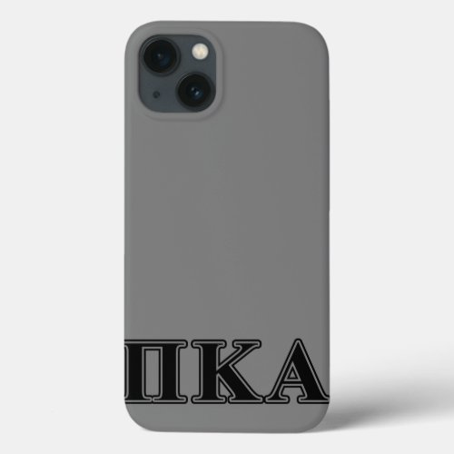Pi Kappa Alpha Black Letters iPhone 13 Case