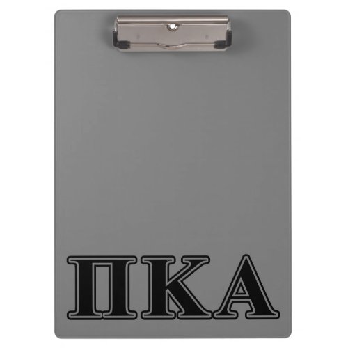 Pi Kappa Alpha Black Letters Clipboard