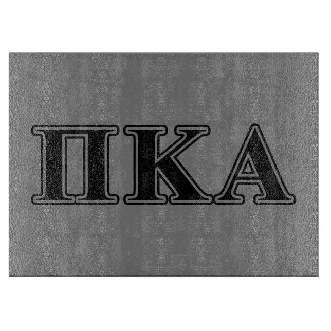 Pi Kappa Alpha Black Letters Cutting Board (Front)