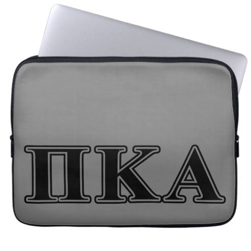 Pi Kappa Alpha Black Letters Laptop Sleeve