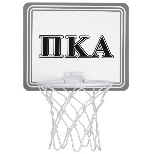 Pi Kappa Alpha Black Letters Mini Basketball Hoop