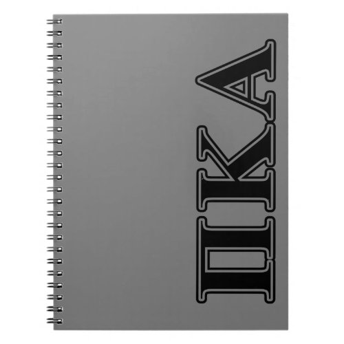 Pi Kappa Alpha Black Letters Notebook